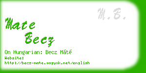 mate becz business card