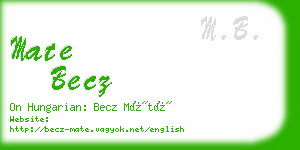mate becz business card